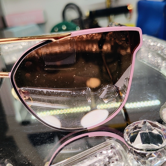 Balmain Pink and Gold Sunglasses BL2522B main image 4